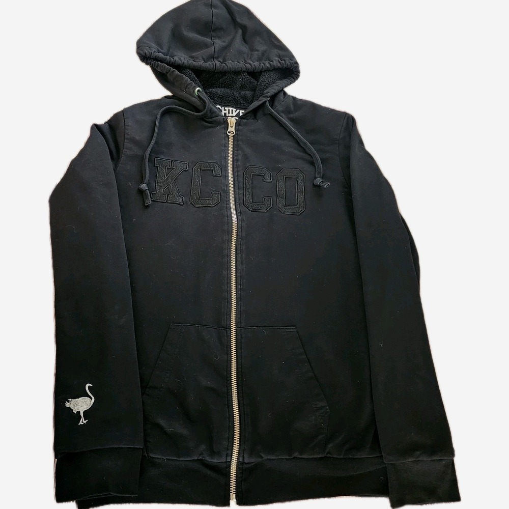 the Chive Authentic KCCO Fleece Lined Winter Autumn Women's‎ Hoodie Black Logo L
